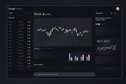 Widespread redesign of Google Finance by focusing on artificial intelligence