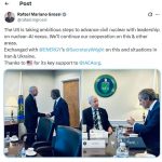 Grossi Consultation with US Minister of Energy on Iran and Ukraine