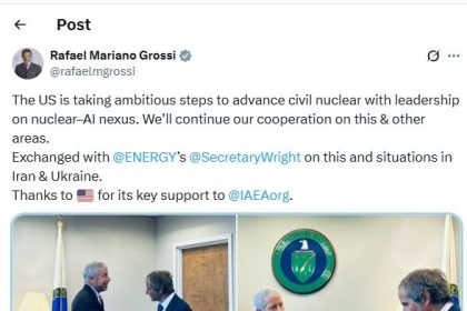 Grossi Consultation with US Minister of Energy on Iran and Ukraine
