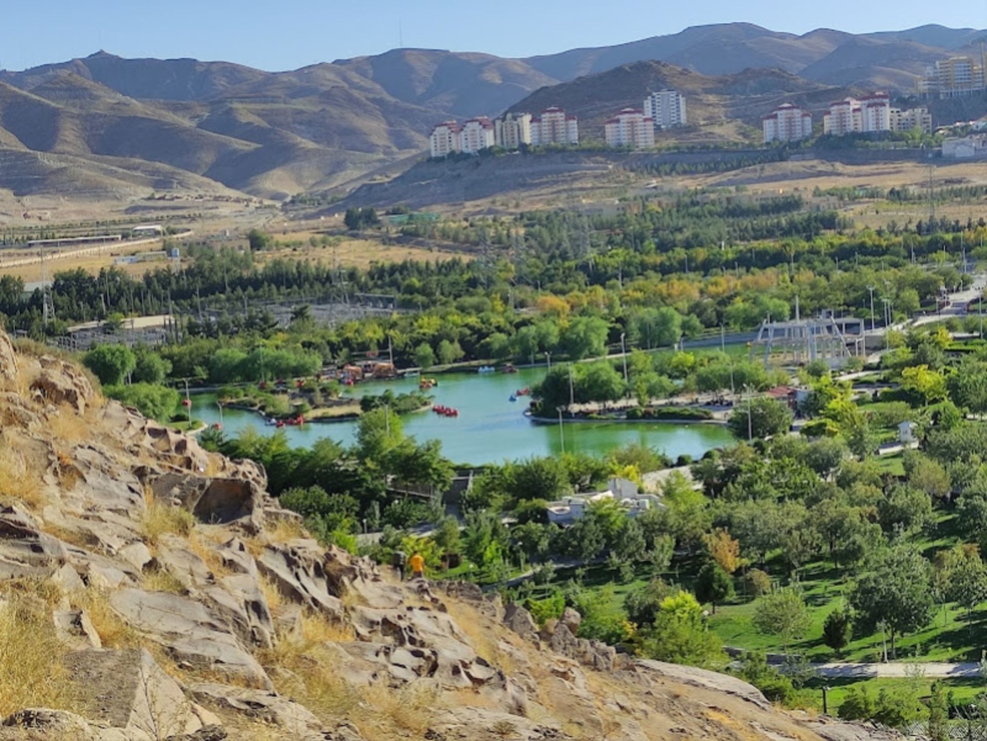 Mashhad Stone Mountain Park from the top of the mountain