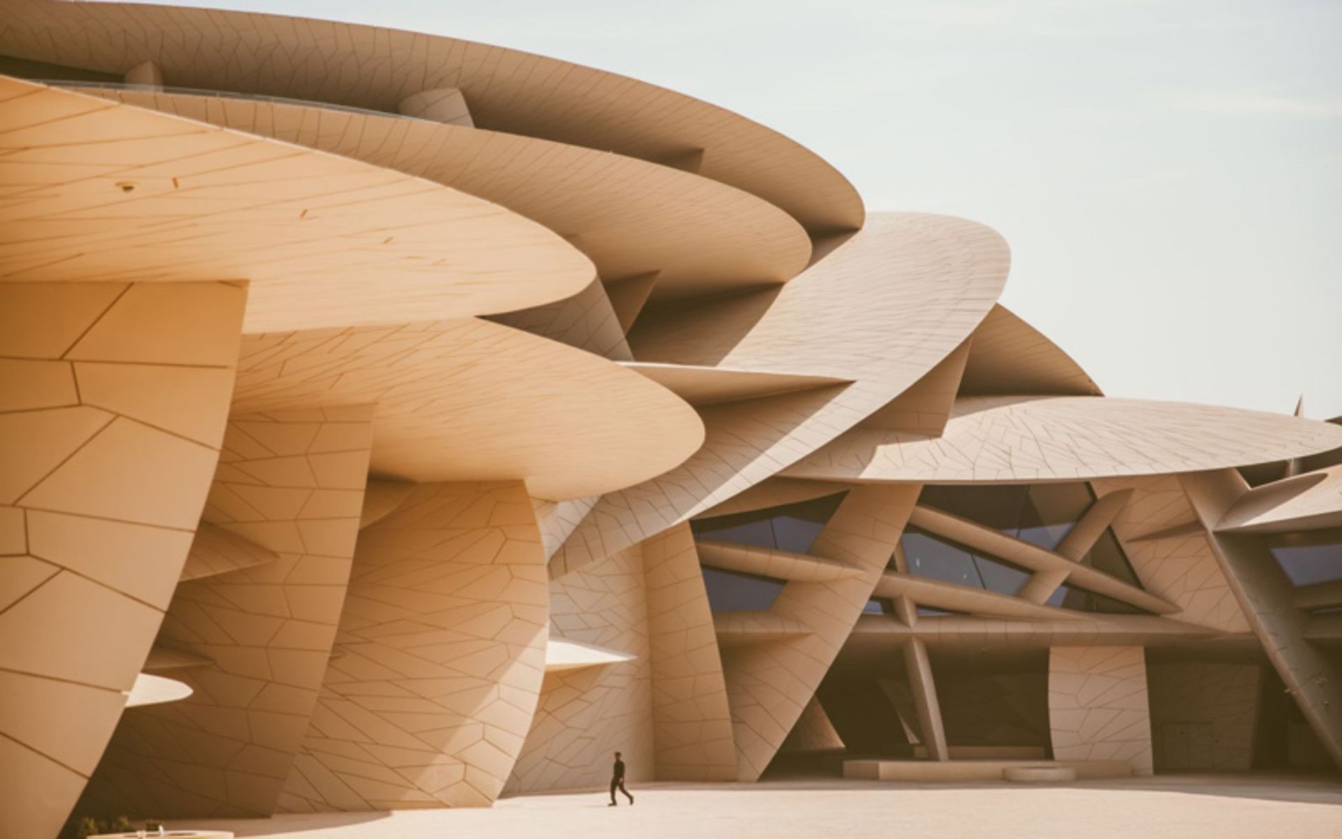 Qatar National Museum with modern architecture