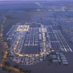 Aerial Image of King Salman International Airport at night