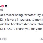 Trump's soda to normalize relations all Middle East countries with Israel