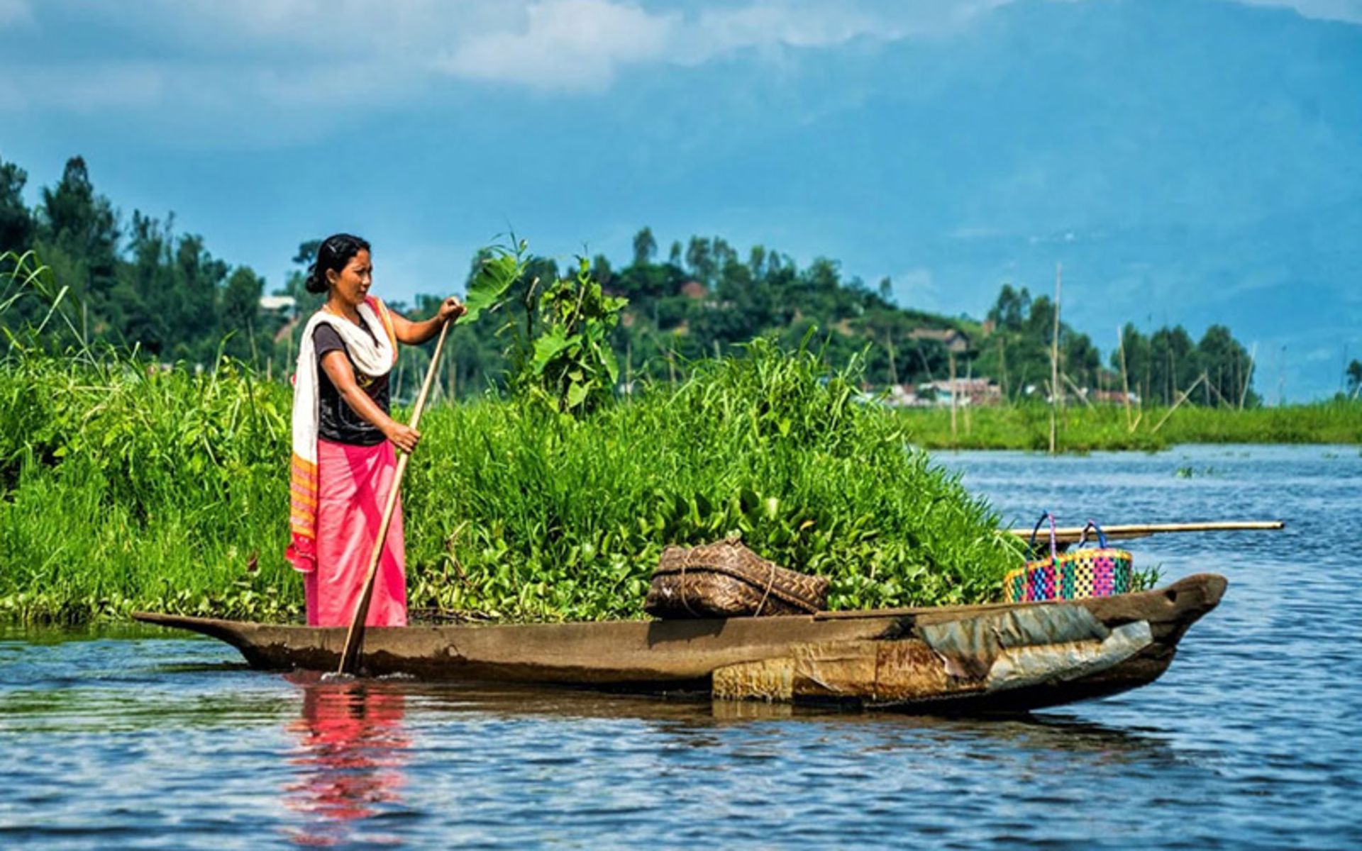 Boating in Kibol Lamjao National Park India