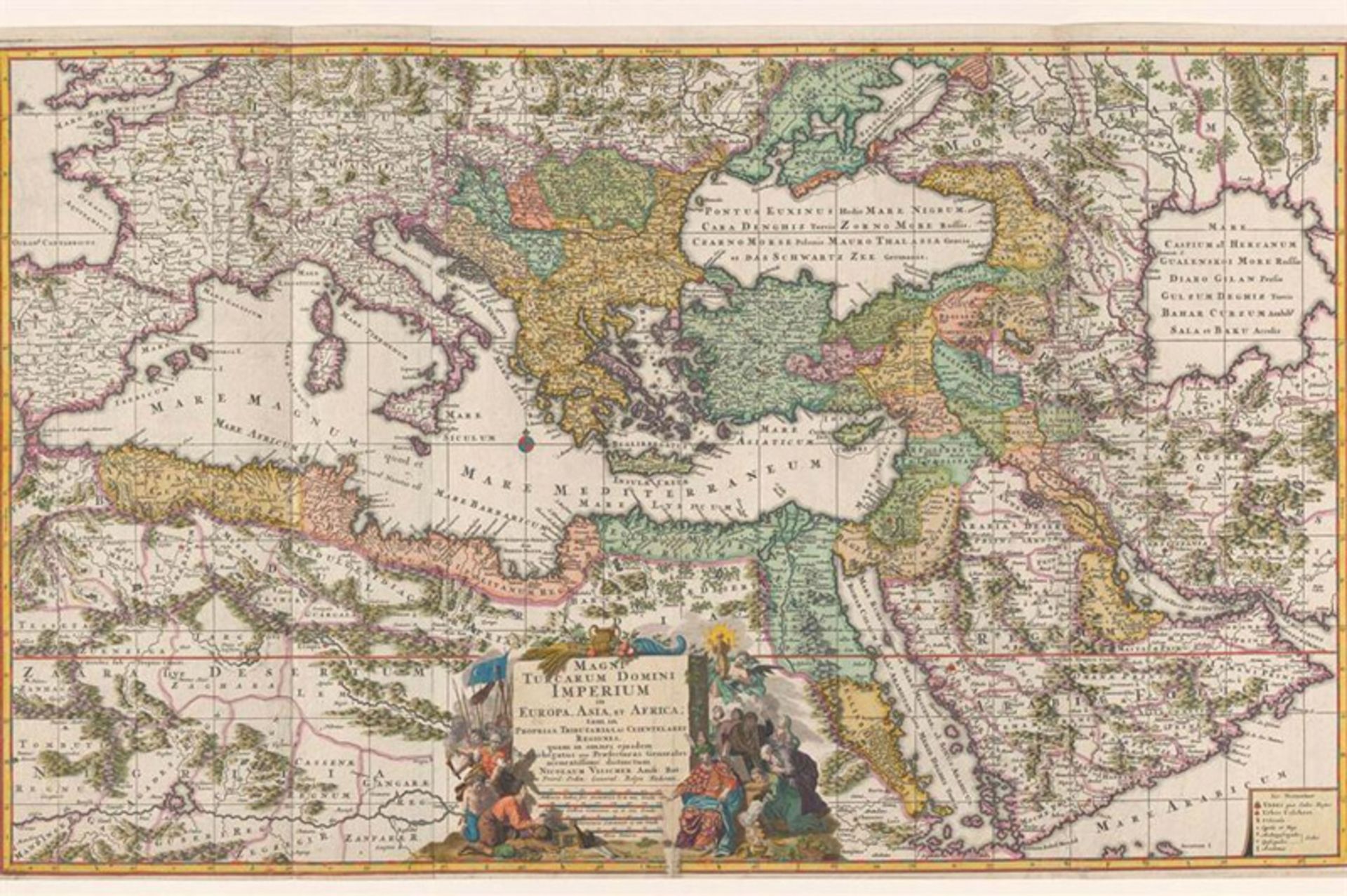 The map of the territory of the Ottoman Empire