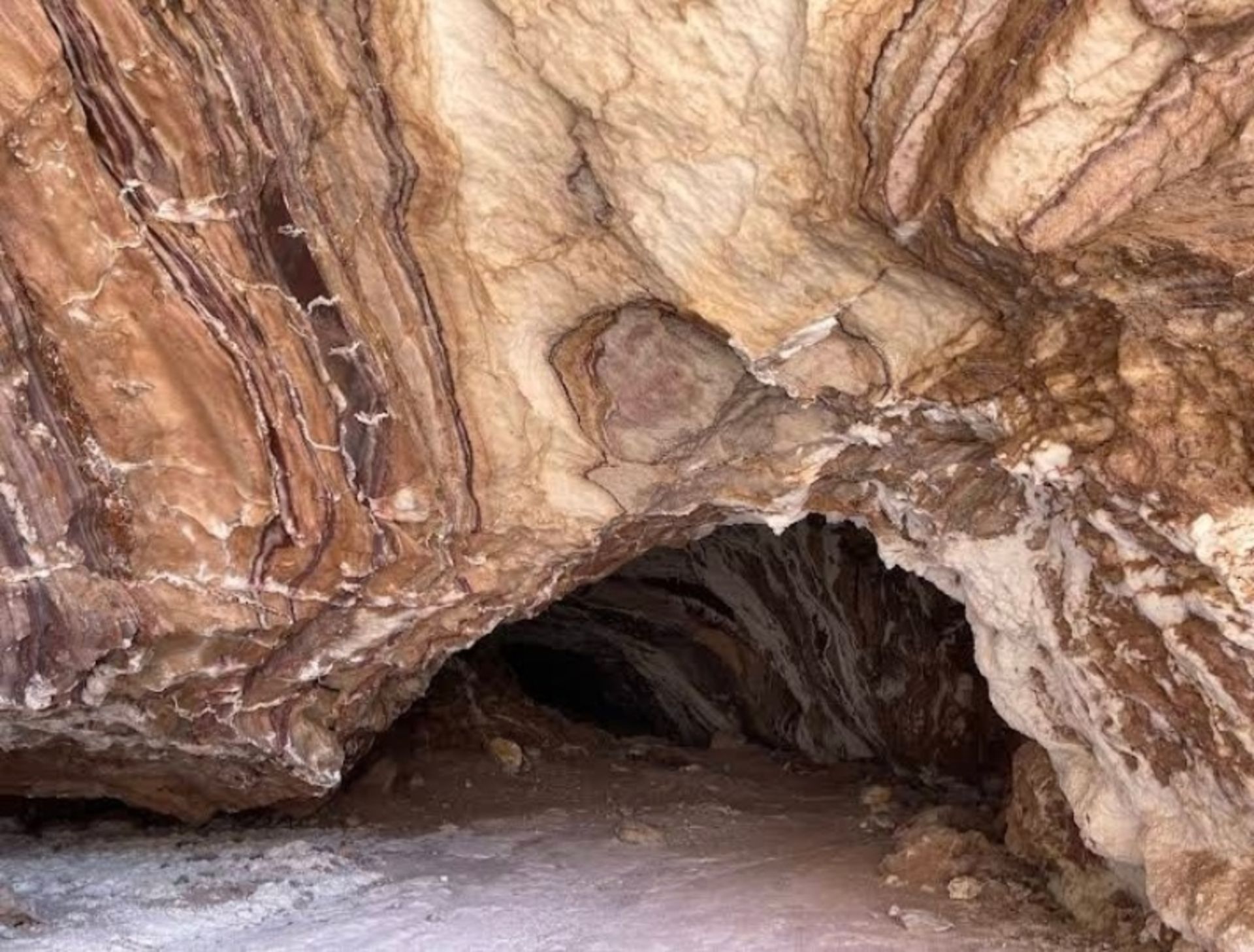 The entrance to the salt cave in Qeshm Island