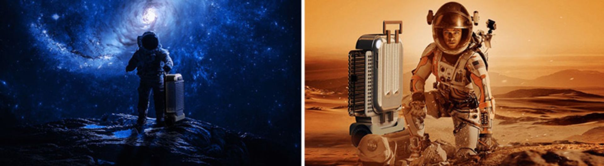 Pictures of Artificial Intelligence from the Stroner's Luggage in Space