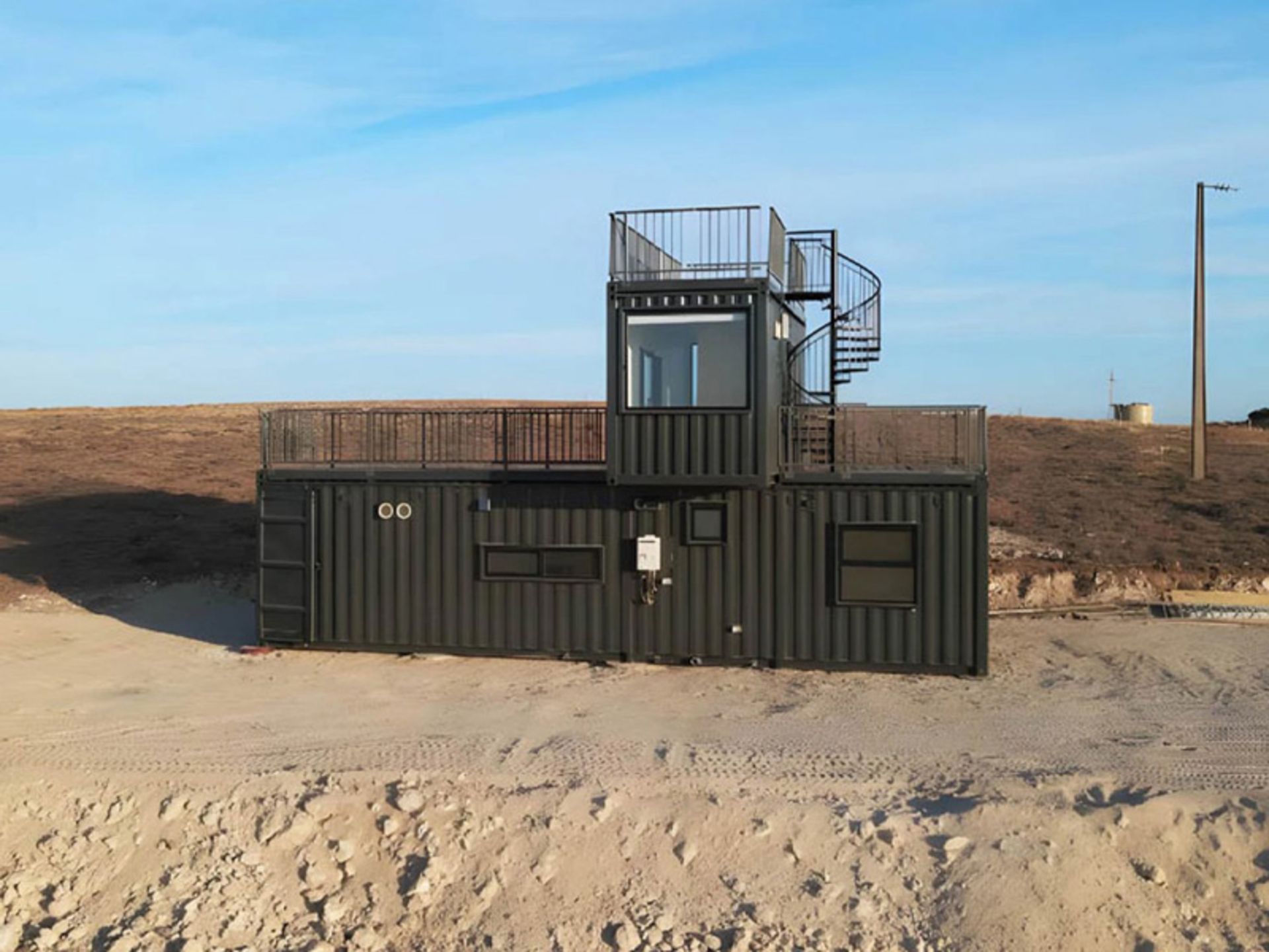 Faced view of Mark T container house