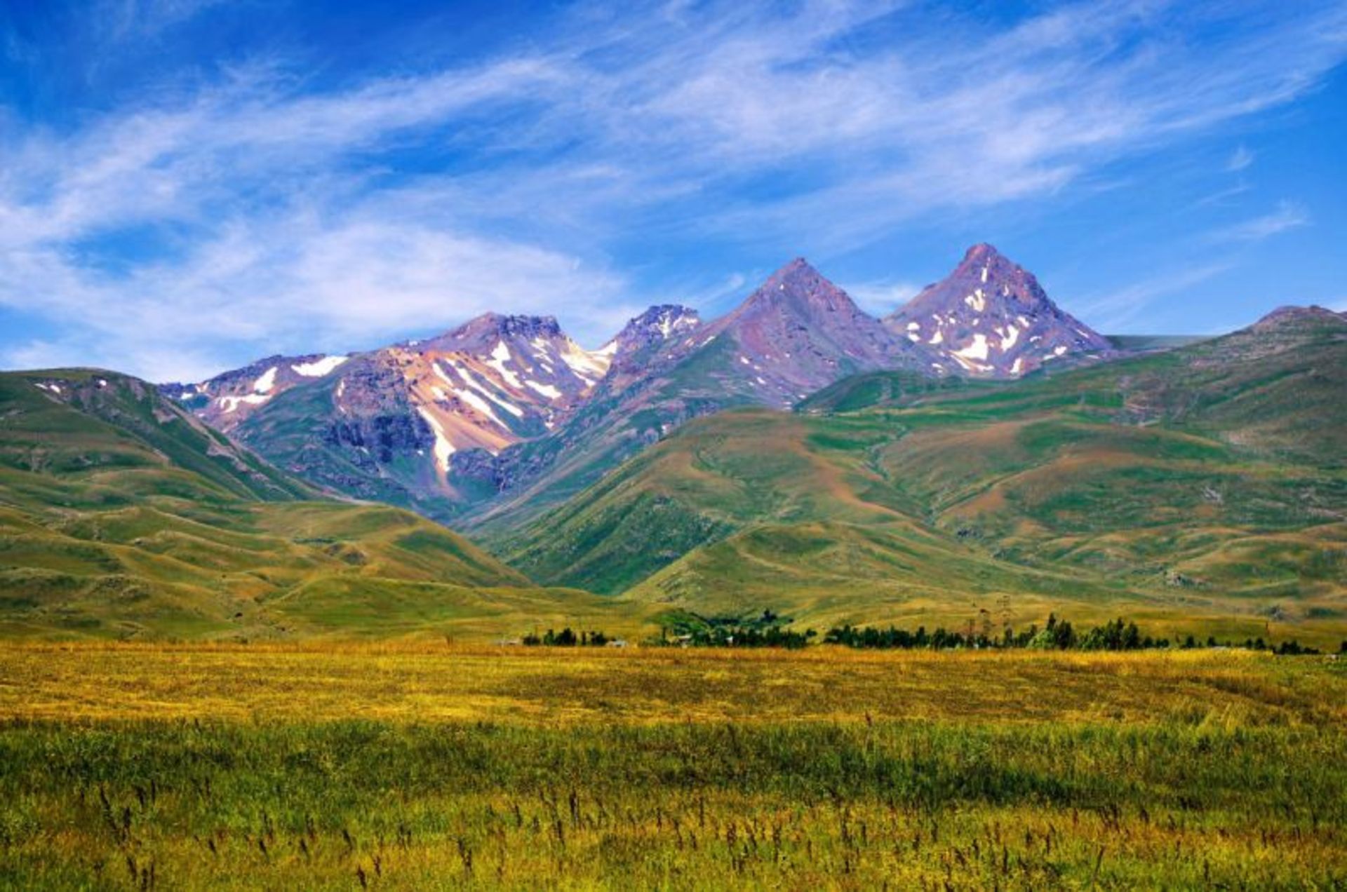 Snowy Mountain in Armenia