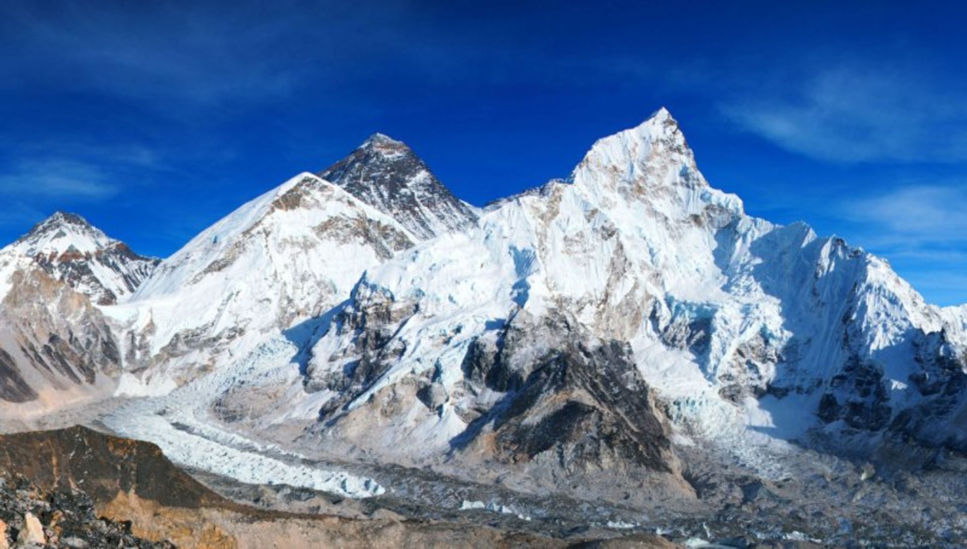 Everest Mountain on the sunny day