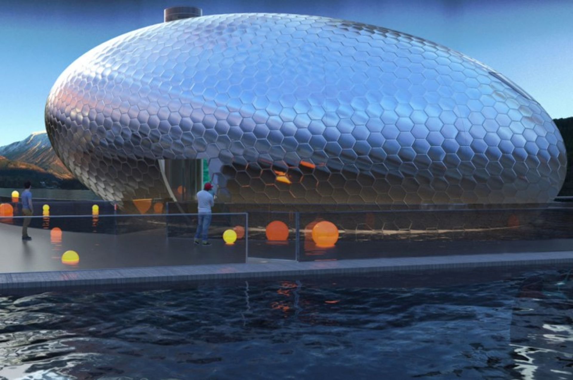 Exterior of the Salmon II Exhibition Building