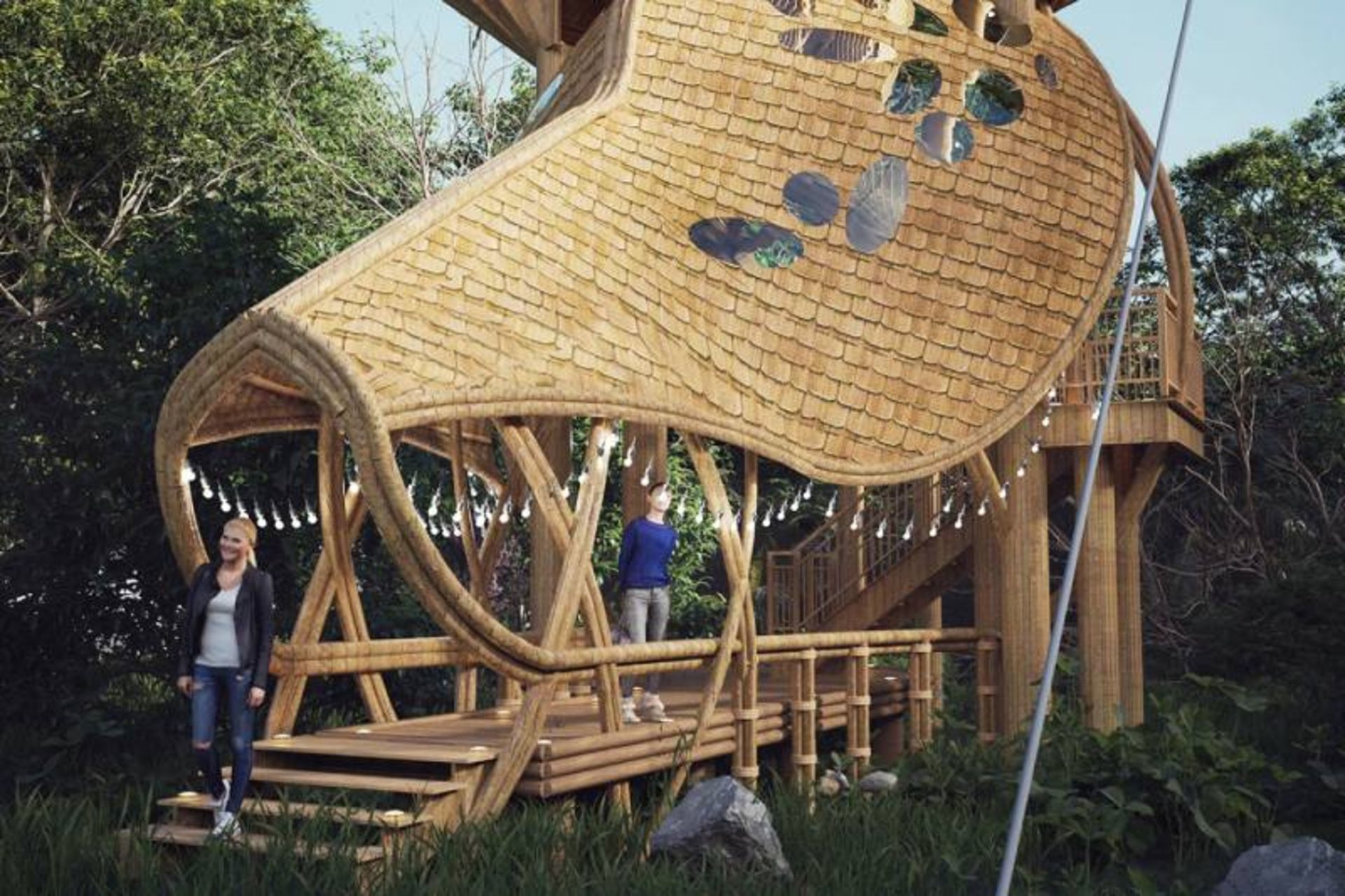 Visitors Simulation in the Platform View Alaska Deer