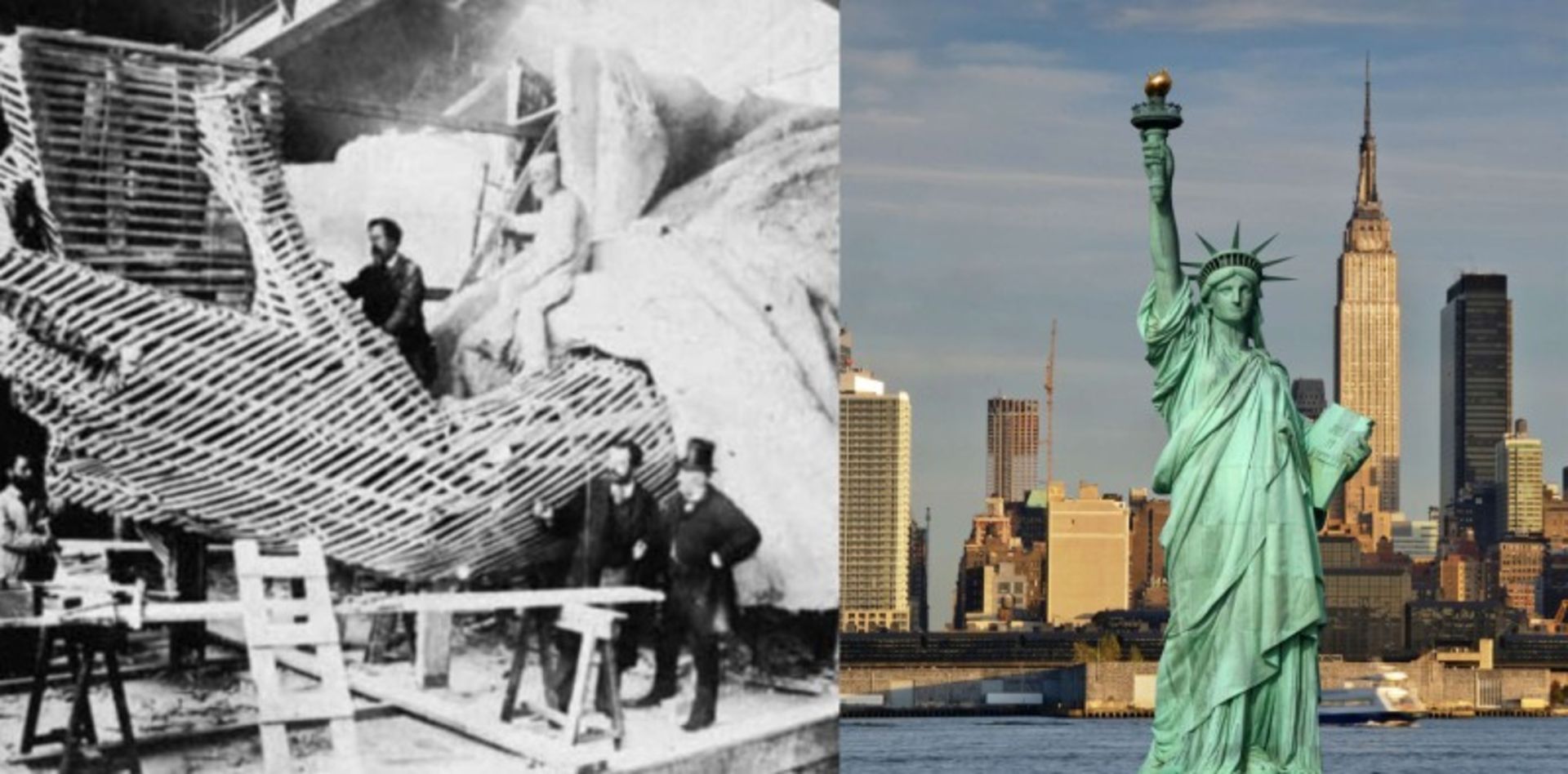 Freedom Statue in Construction Processes and After Completion