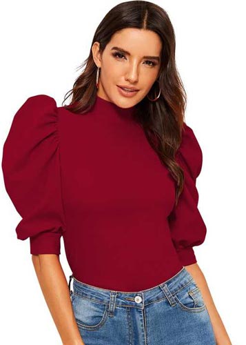 Paperback model is crimson pants with pants