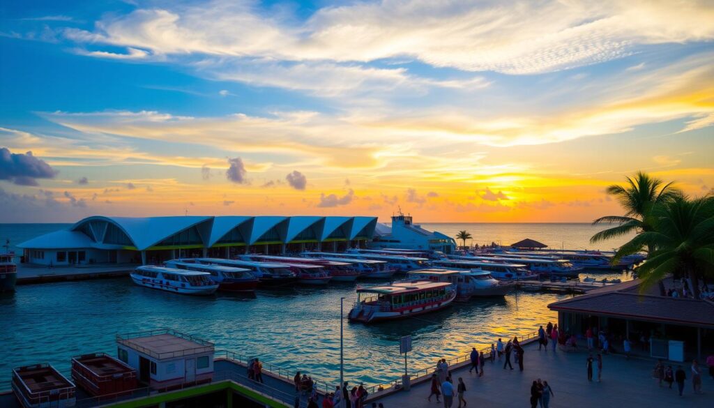 Traveling from trowel to Hol Humala Island with ship