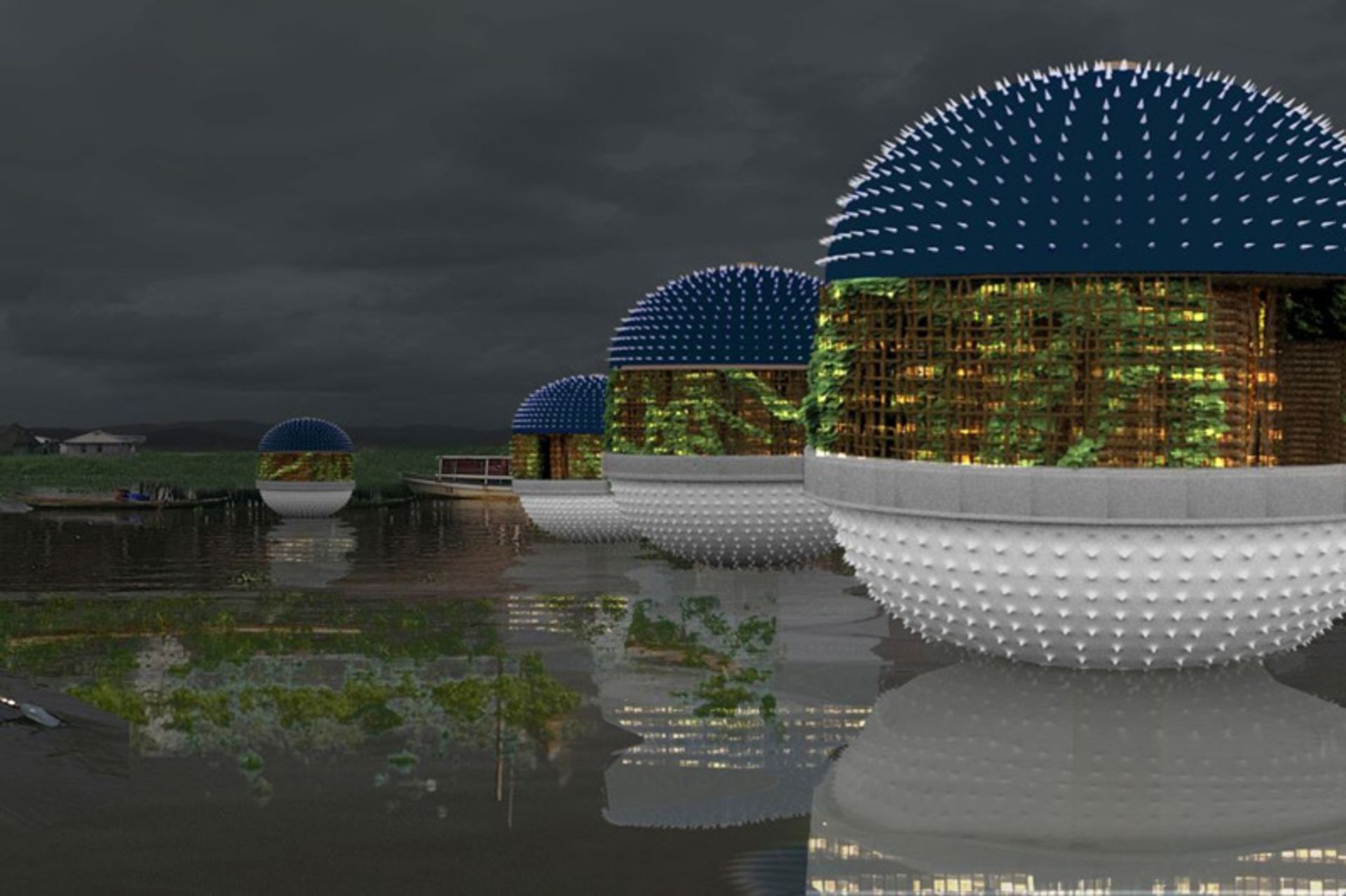 Puffer Village Night Landscape