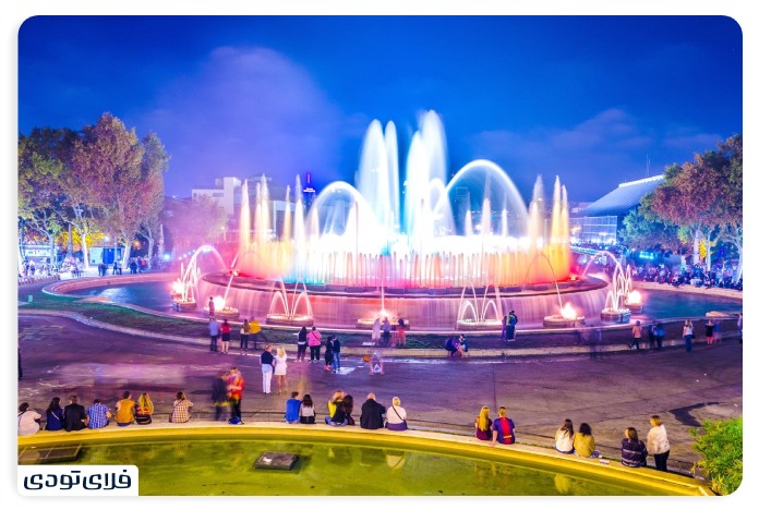 Spectacular places of Barcelona The magic fountain