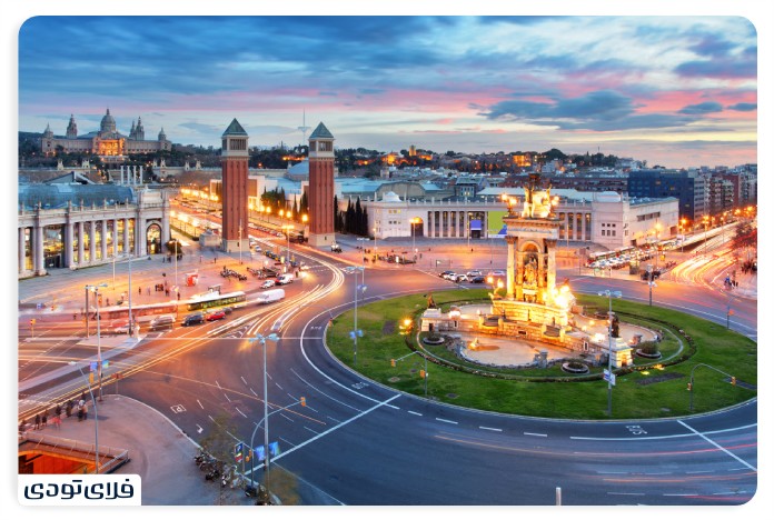 Spectacular places of Barcelona Gold Square