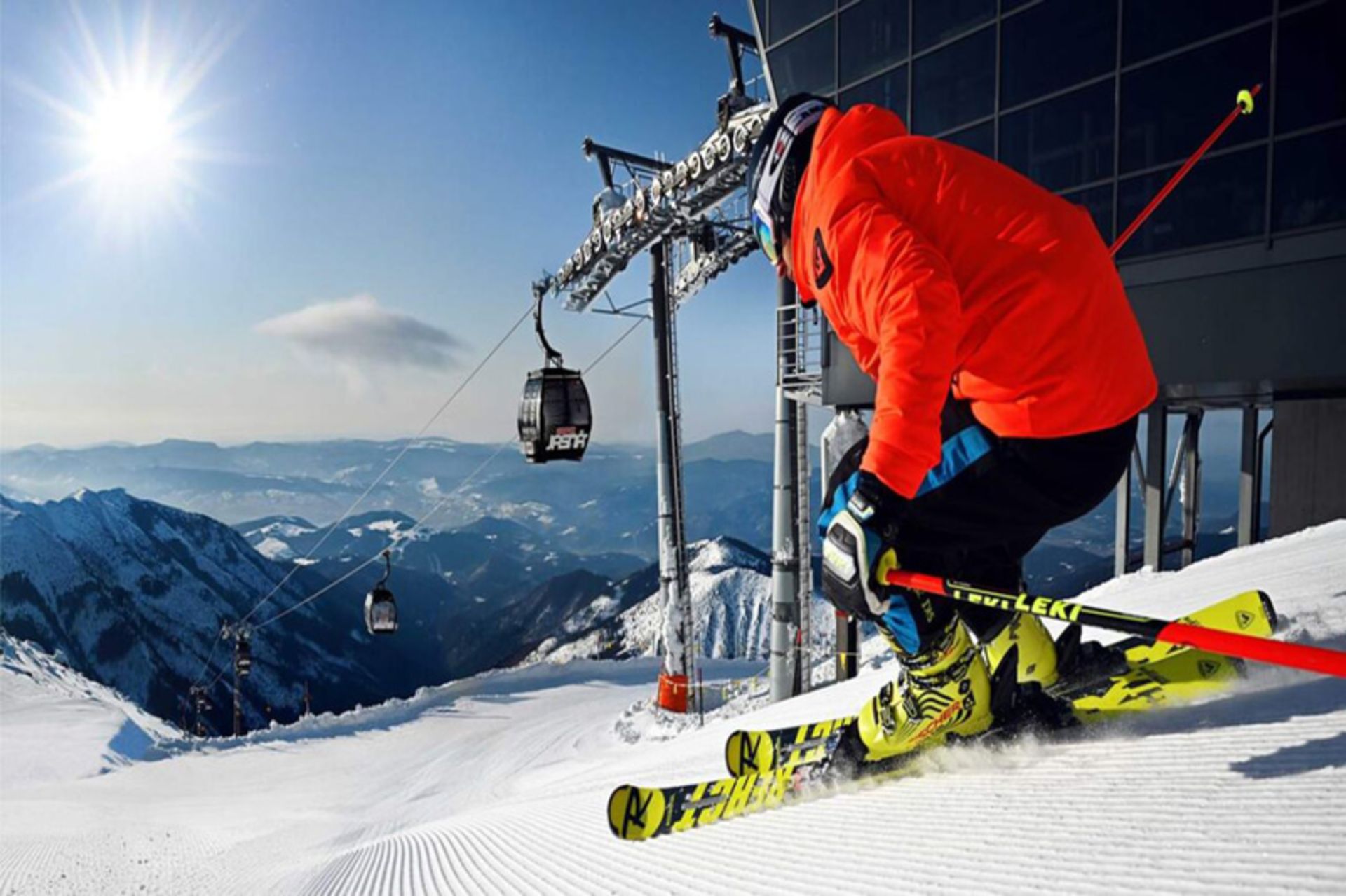 Mountaineering on top of the Yasna ski resort