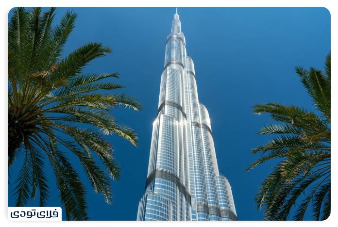 Khalifa Tower from sightseeing around Sheikh Zayed Dubai Street