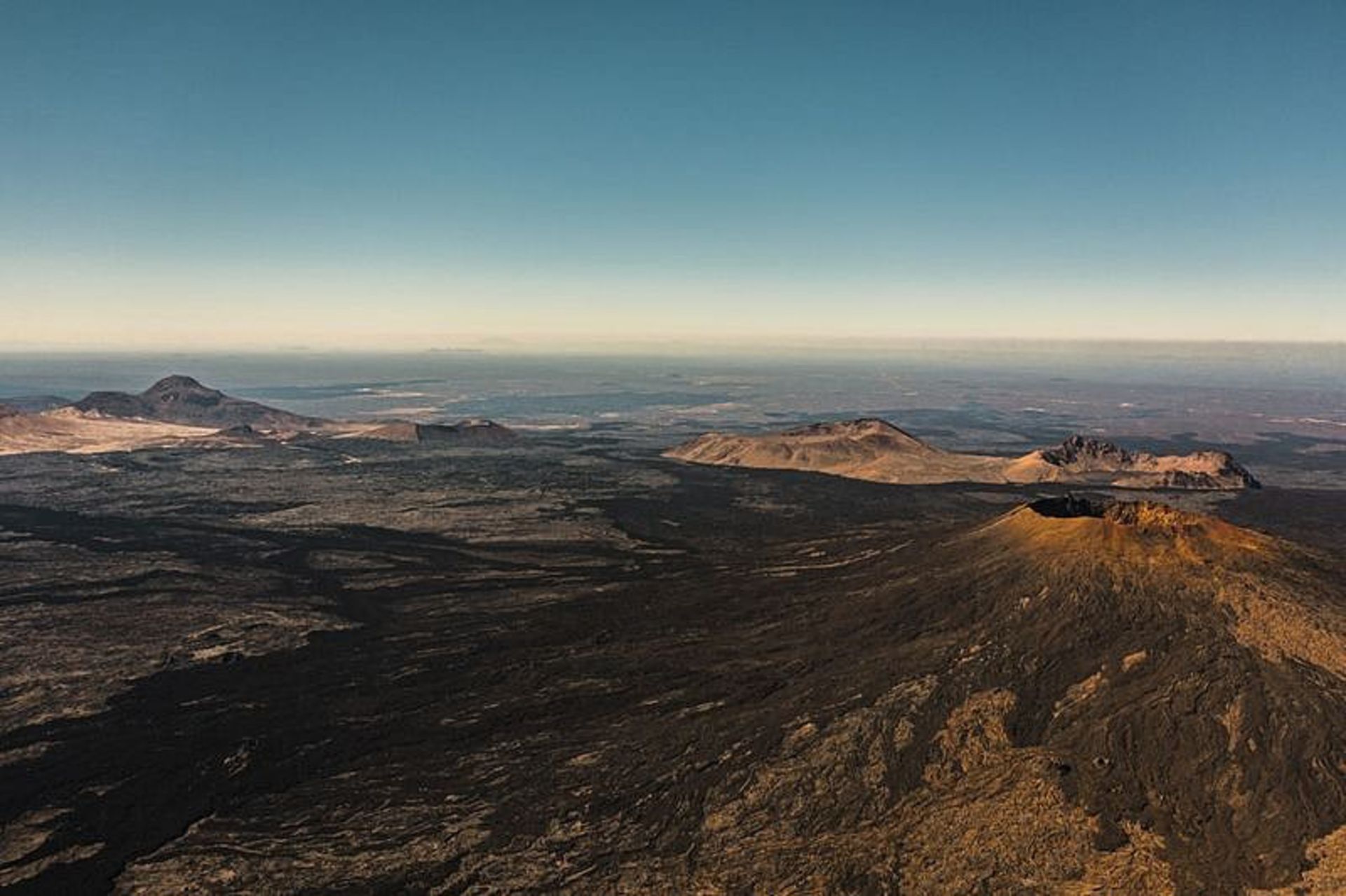 The prospect of the mountains and volcanoes in Saudi Arabia