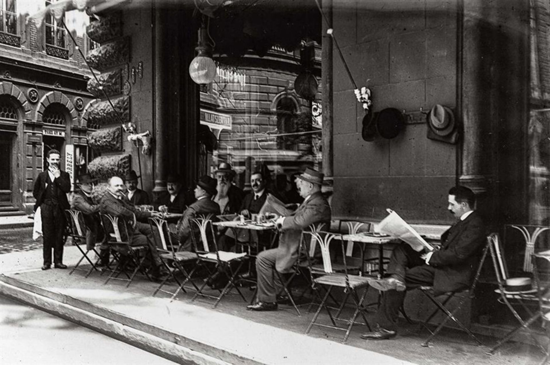 Outdoor Central Cafe, Budapest in the old