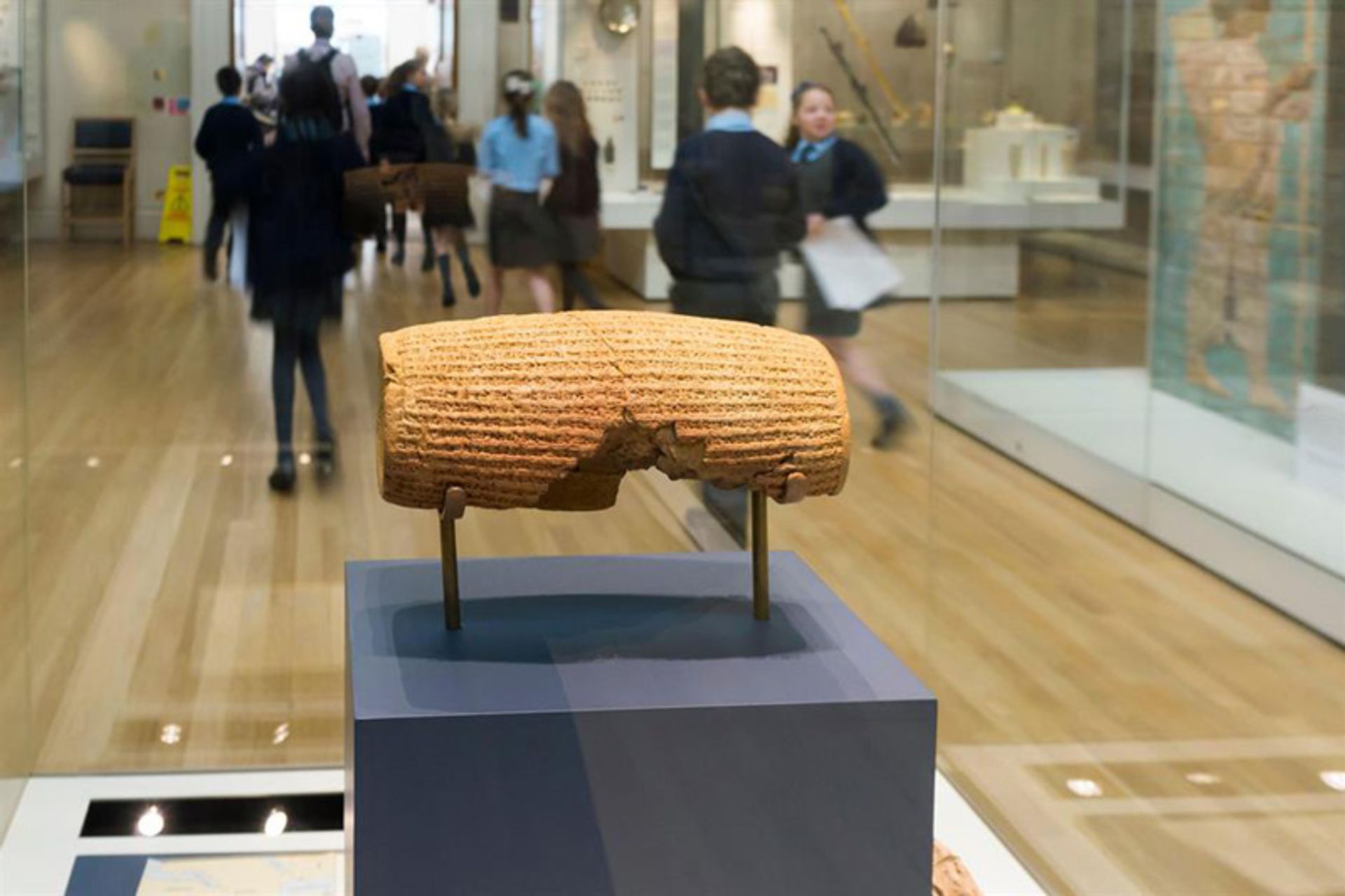 Cyrus Charter in British Museum Glass Showcase