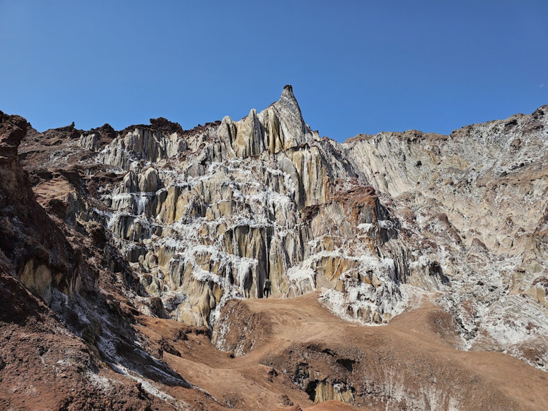 The Cave of the Turquoise Salt Cave on Hormuz Island