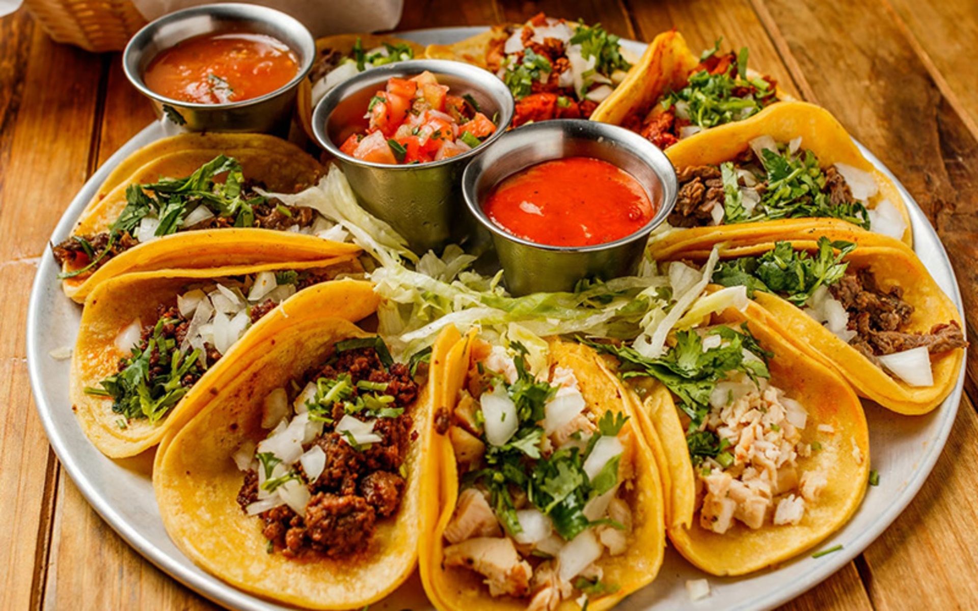 Types of Taco with red sauce