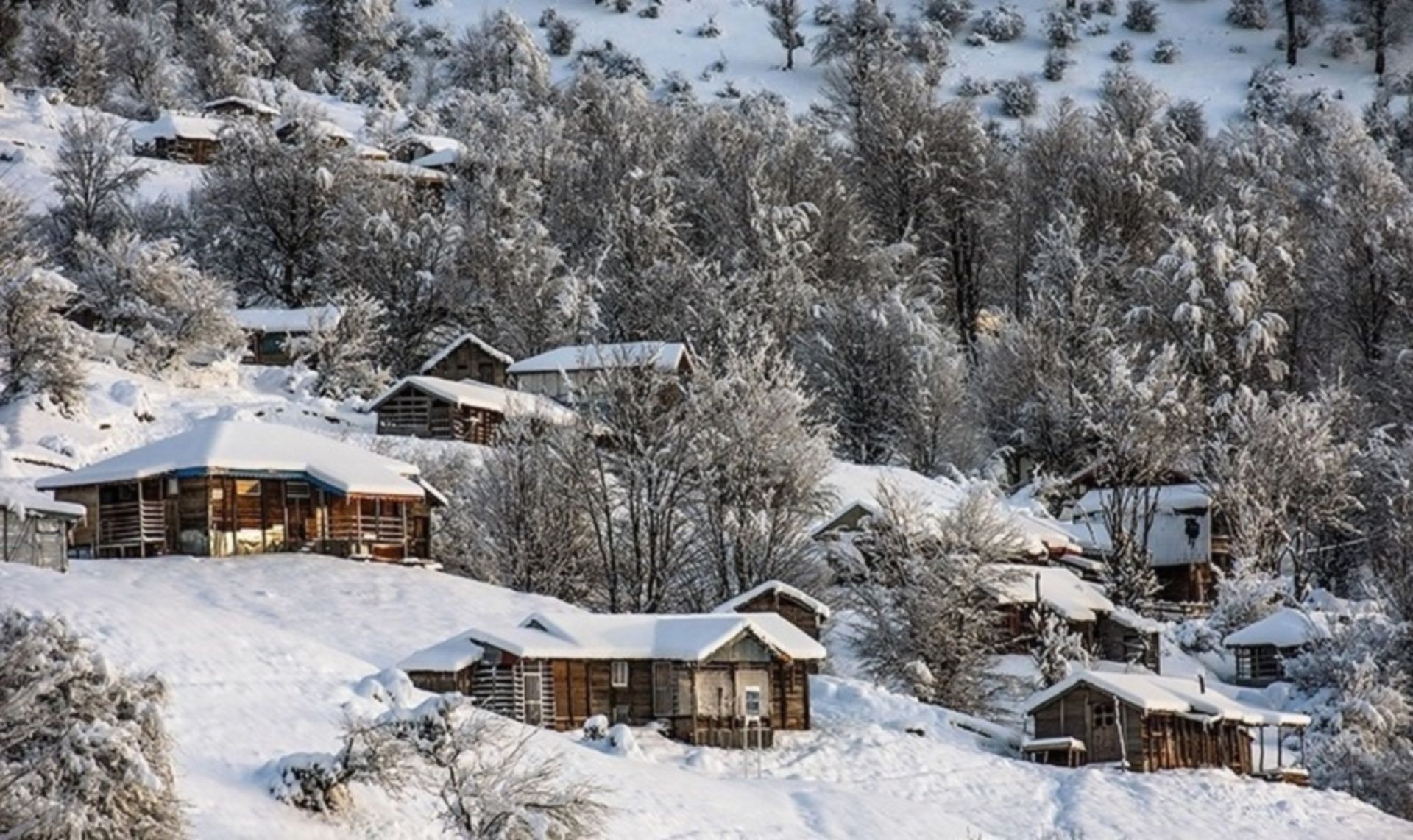 The white nature of Olsbalshaneh in the winter season