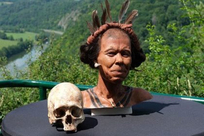 Reconstruction of the native woman's face