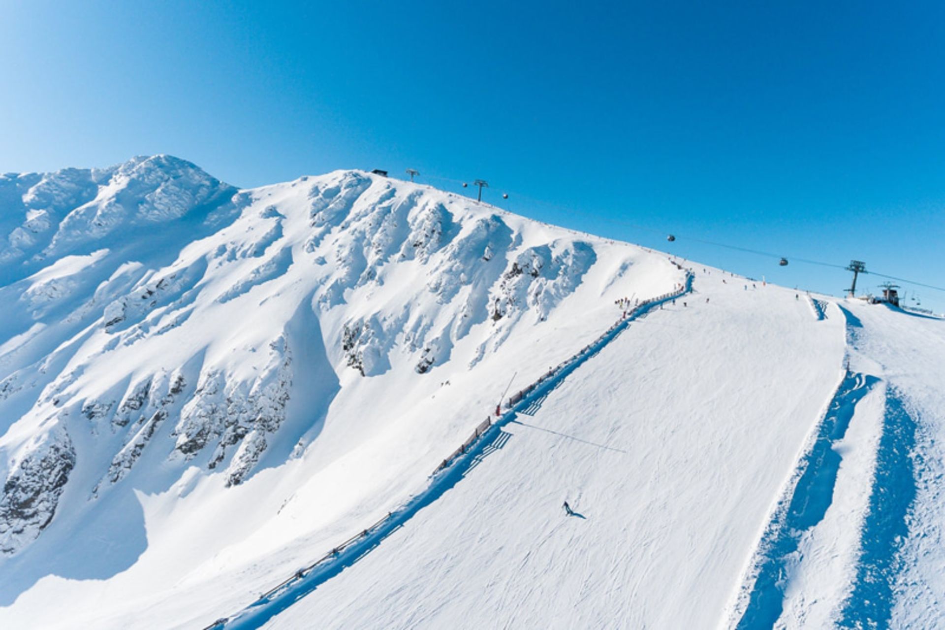 Snowy mountains on the Yasna ski resort