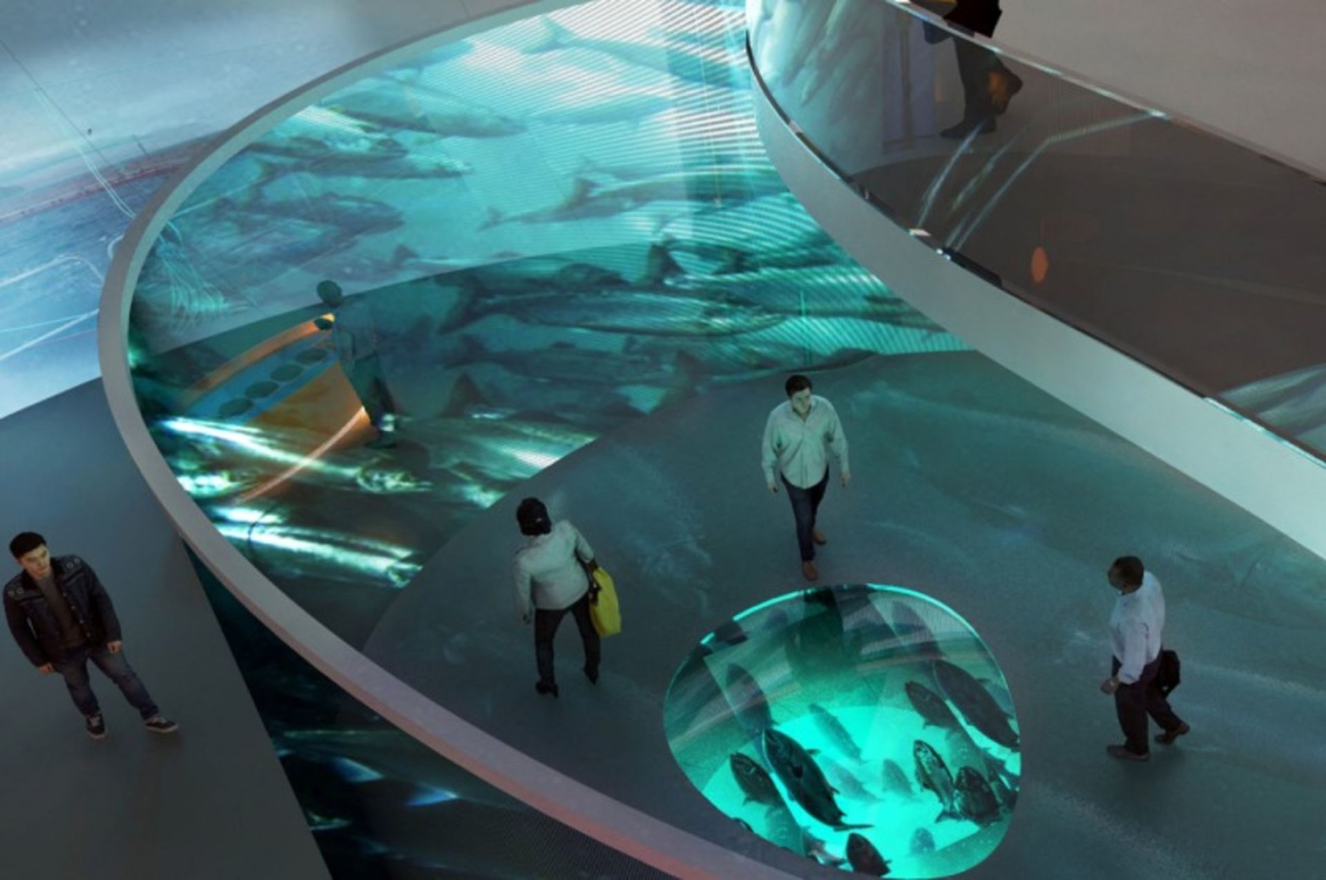 Simulation of visitors at the Salmon II Exhibition