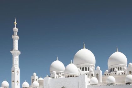 Marble courtyard of Sheikh Zayed Abu Dhabi Mosque
