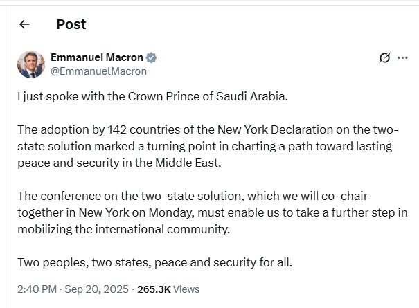 Macron's consultations with the Saudi Crown Prince