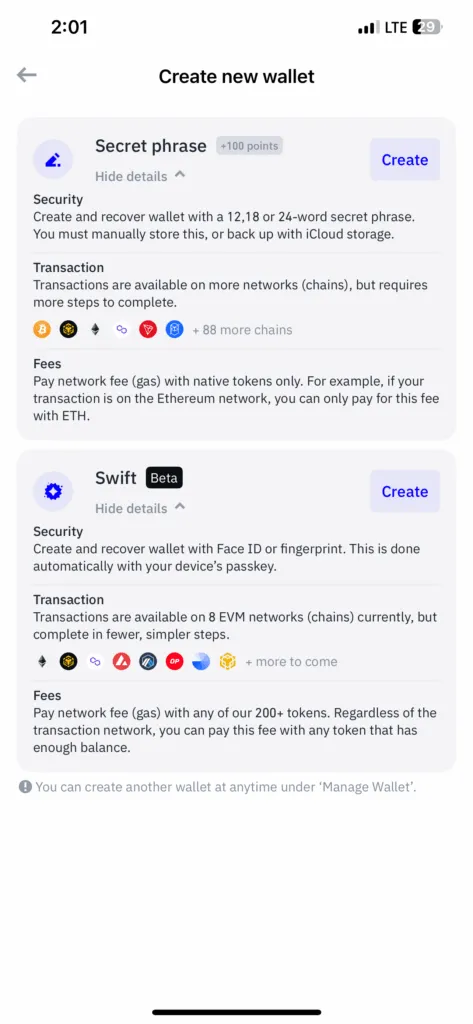 Create a Ripple wallet in the Trump Volt