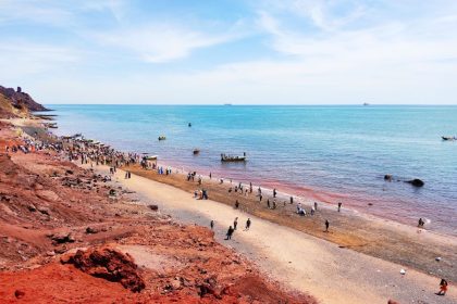 Hormuz Island Red Coast Next to Persian Gulf