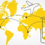 World map in using the first mobile roaming