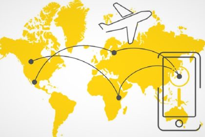 World map in using the first mobile roaming