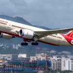 India Airlines Airlines over the city