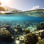 Marine creatures under the ocean bed