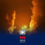 Pictures of the Zionist regime of Gaza's heavy night bombardment