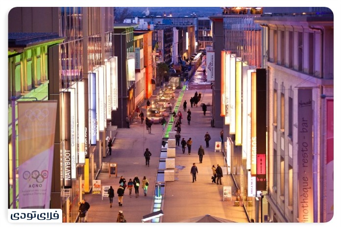 Swiss Laurence Laids Flon Lausanne neighborhood