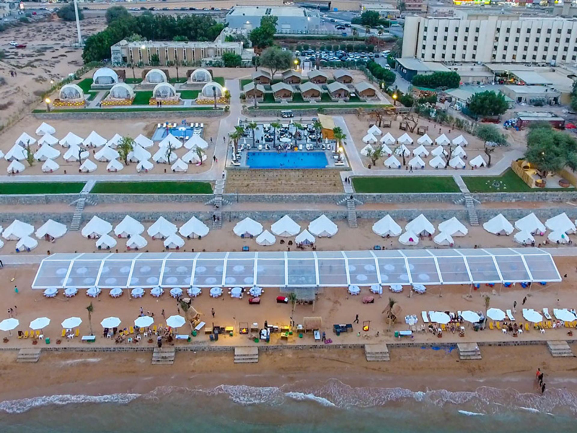 Aerial Photo of LongBic Camp Tents
