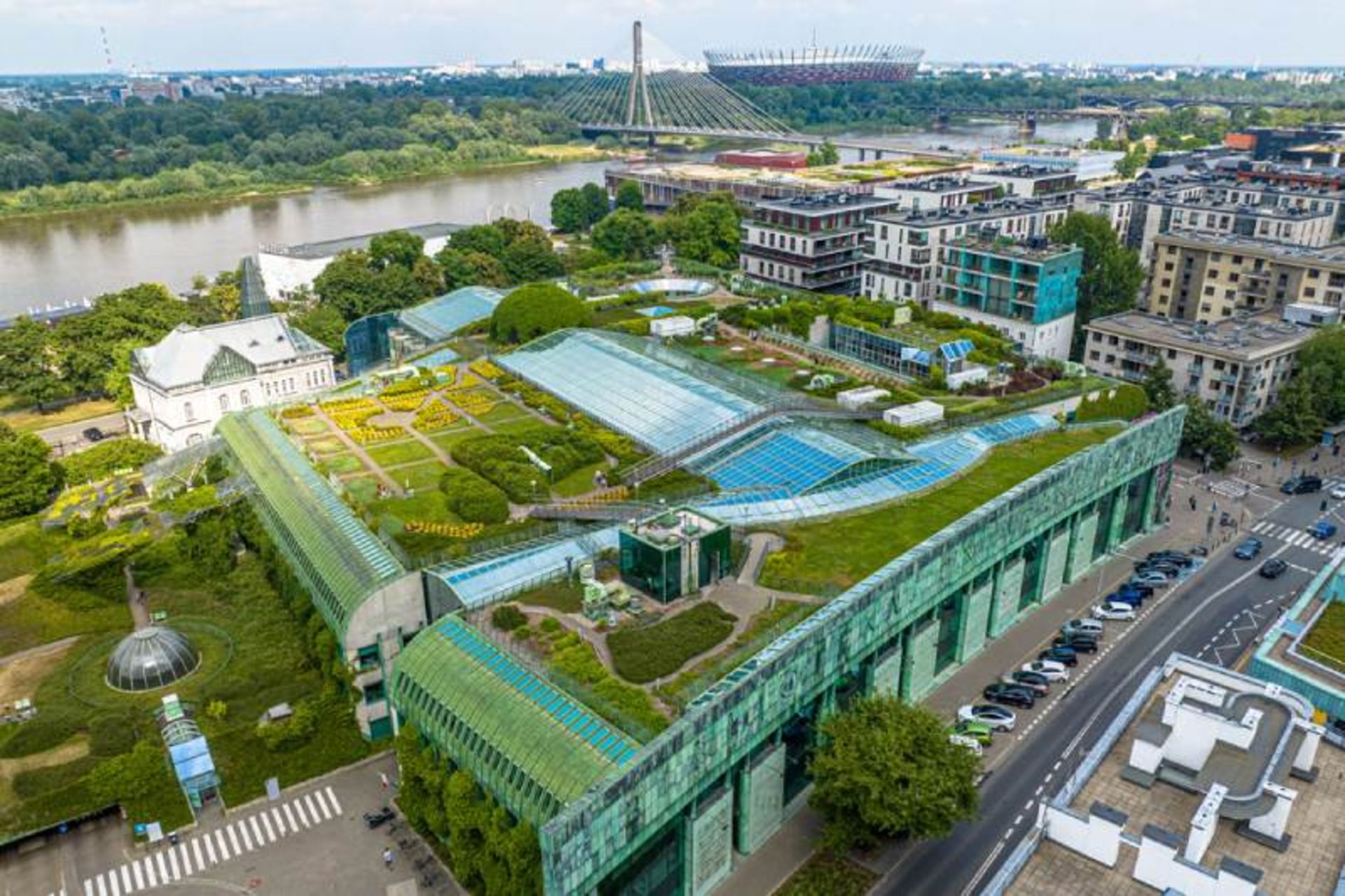 Lush Nature of the Garden of Warsaw University Library Ceiling