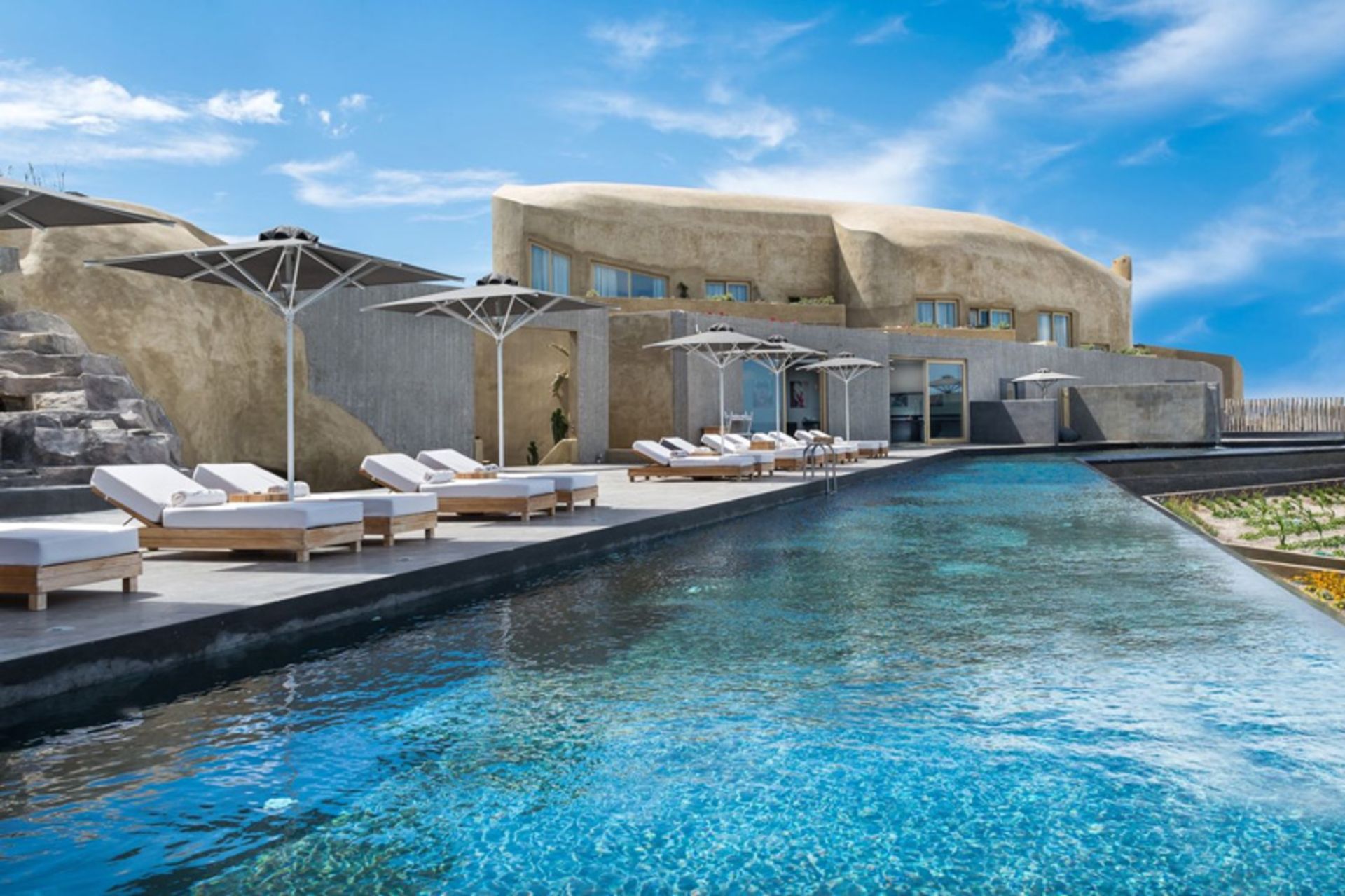 Pool and Rest Beds of the Concept of Concept of Concept Resort