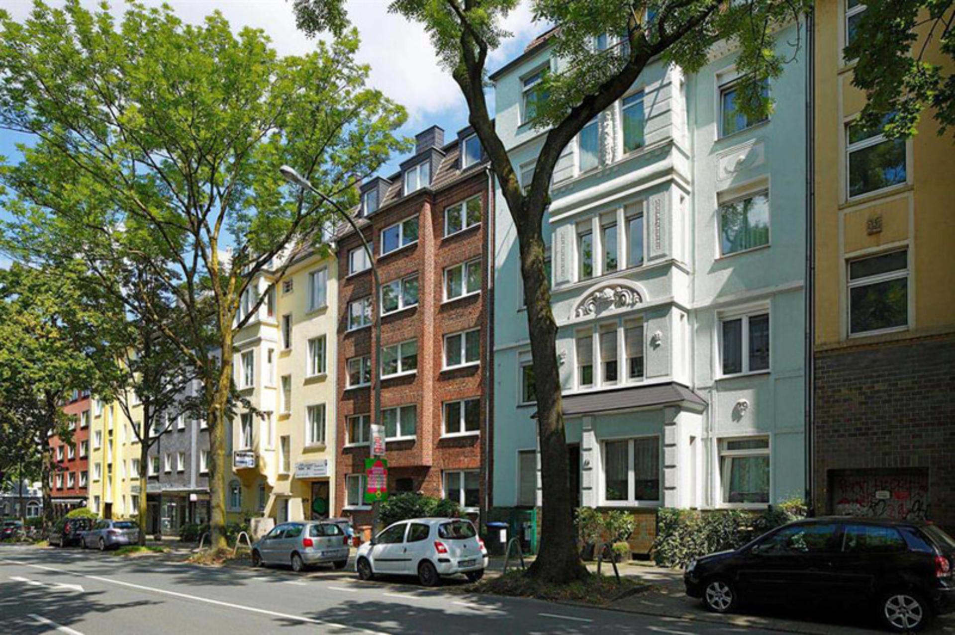 Colorful residential buildings in Dortmund