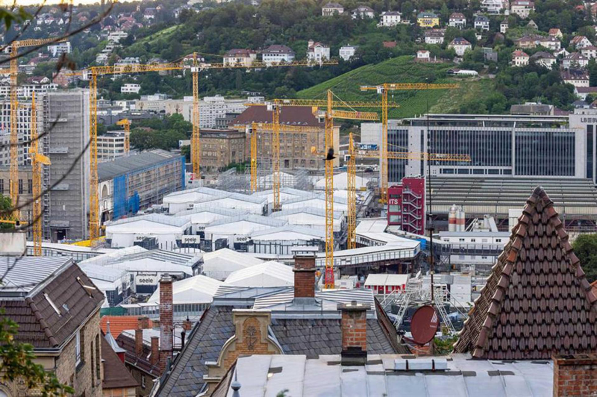 Railway Station under construction in Stuttgart, Germany