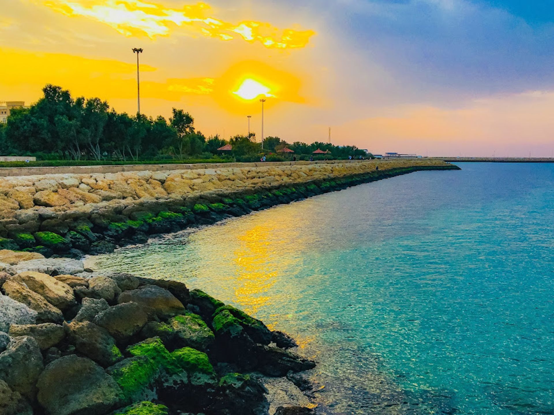 Sunset at Mirmehna Beach Park
