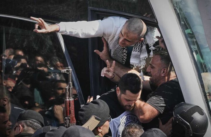 Welcoming Palestinian -free prisoners of cameras; Celebration of Victory + Photo